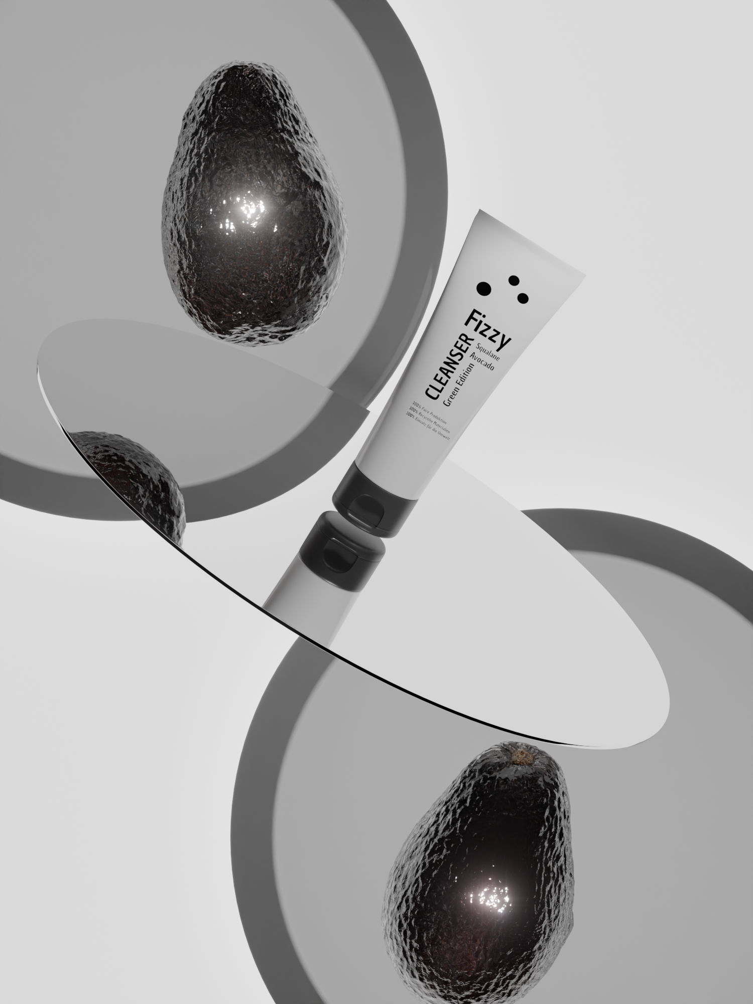 Minimal cleanser render